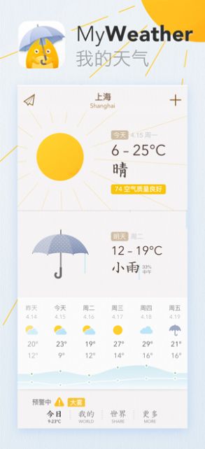 MyWeather（我的天气小组件）